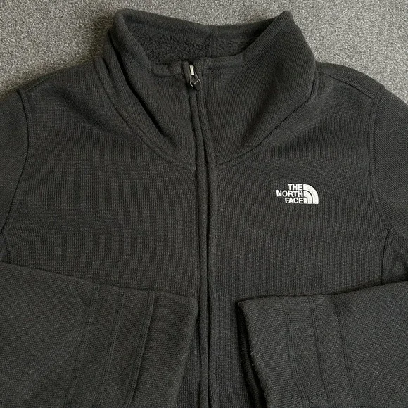 The North Face Jacket Womens XL Black Sweater Fleece Full Zip Pockets Outdoor - Picture 2 of 13